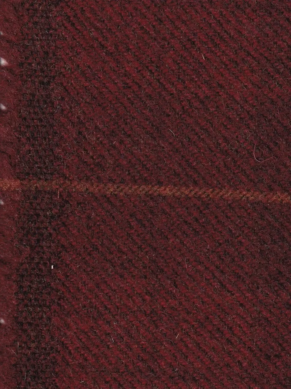 Hollington tissu serge laine bordeaux carreaux 2 m