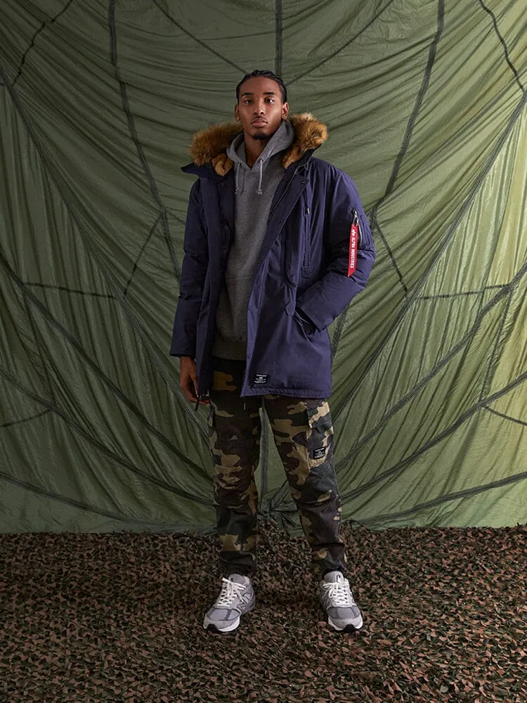 Alpha Industries N-3B Alpine parka Replica Blue grand froid