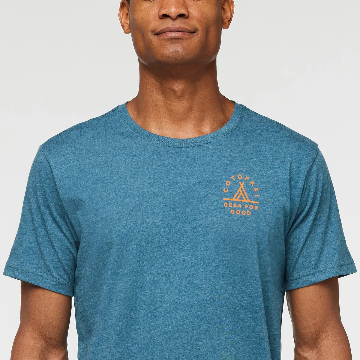 Cotopaxi Llama Map t-shirt homme Blue Spruce doux