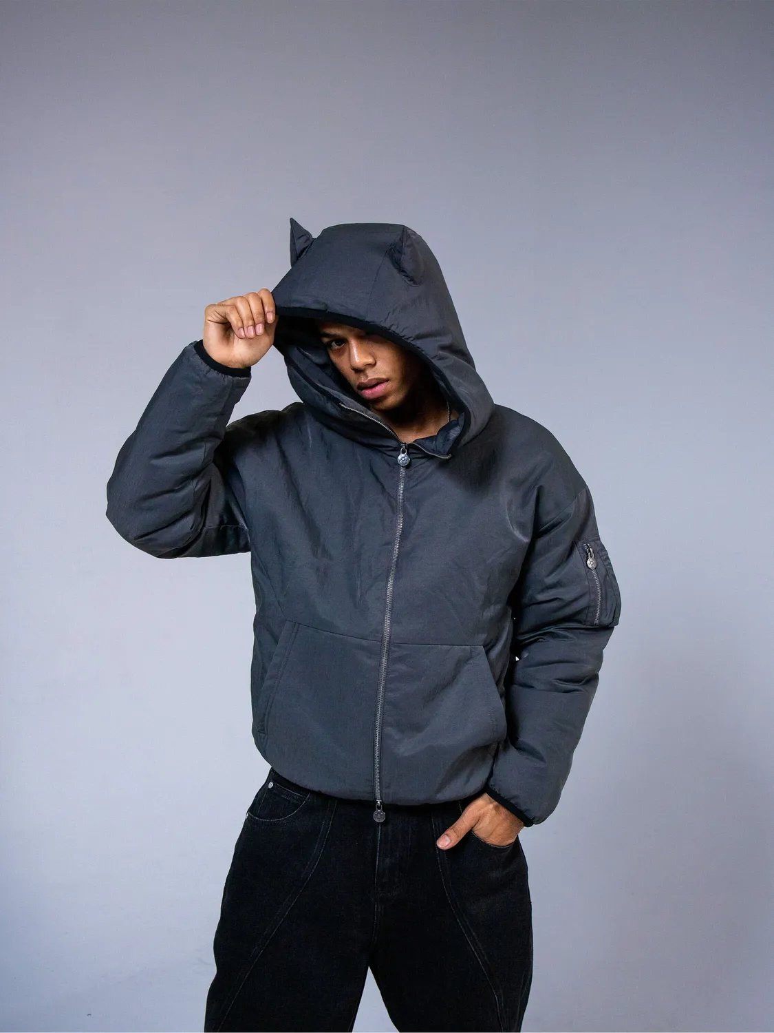 Alpha Industries Vandy The Pink Animal bomber gris brodé