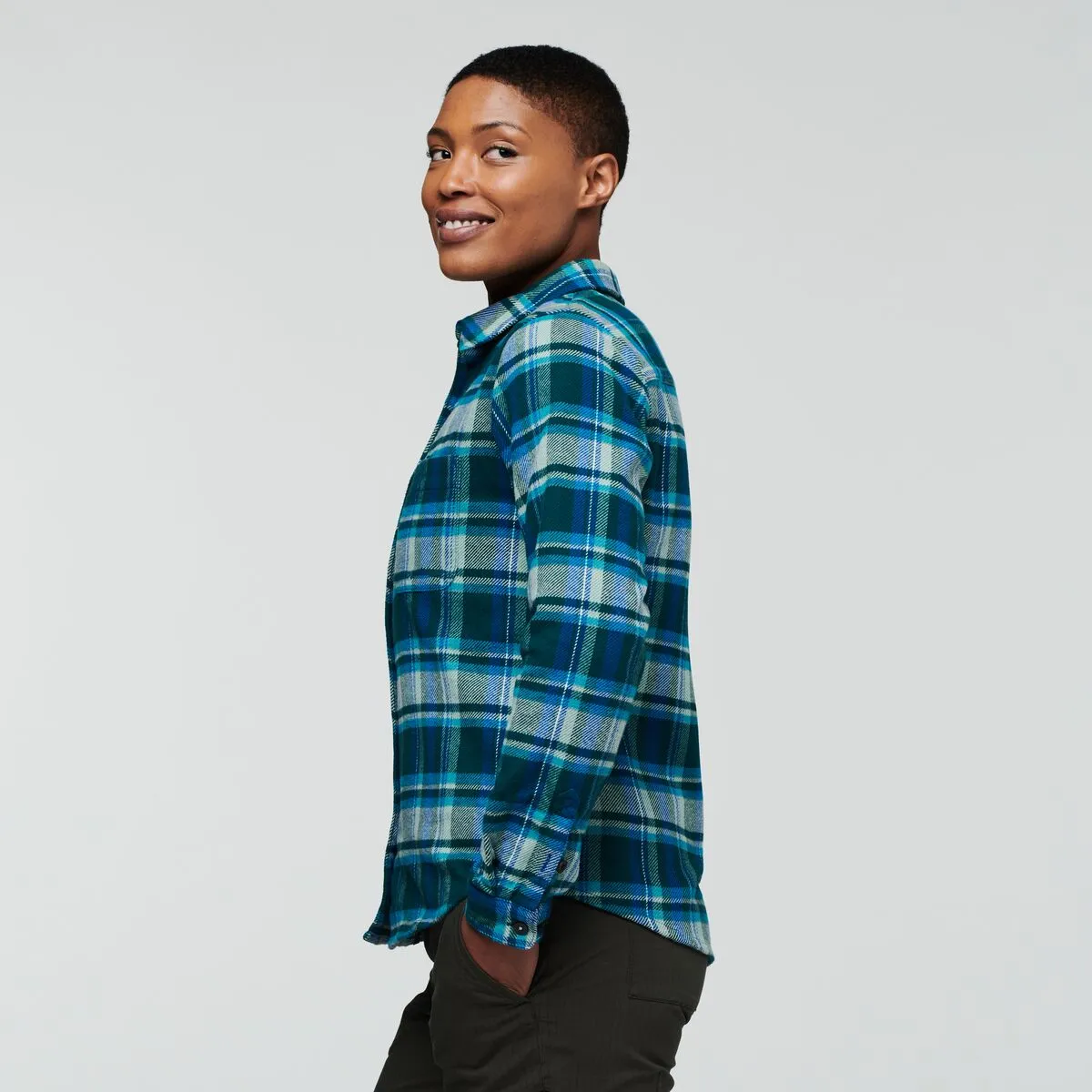 Cotopaxi Mero chemise flanelle femme coton bio à carreaux