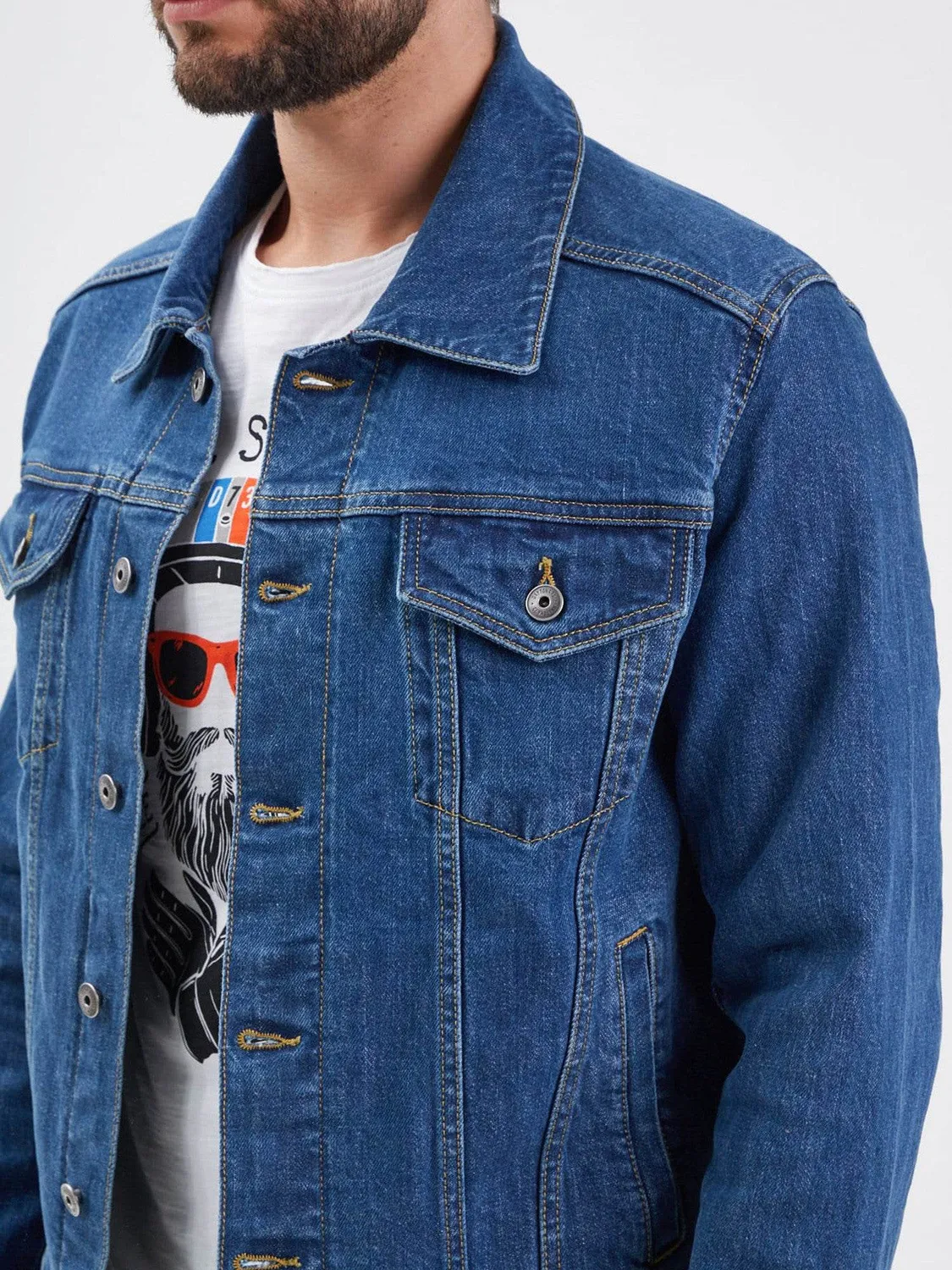 Daytona Baker veste jean homme Raw Indigo denim stretch