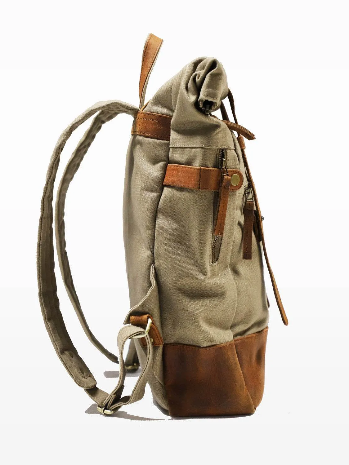 Daytona Mercado sac à dos toile cirée Dark Cognac