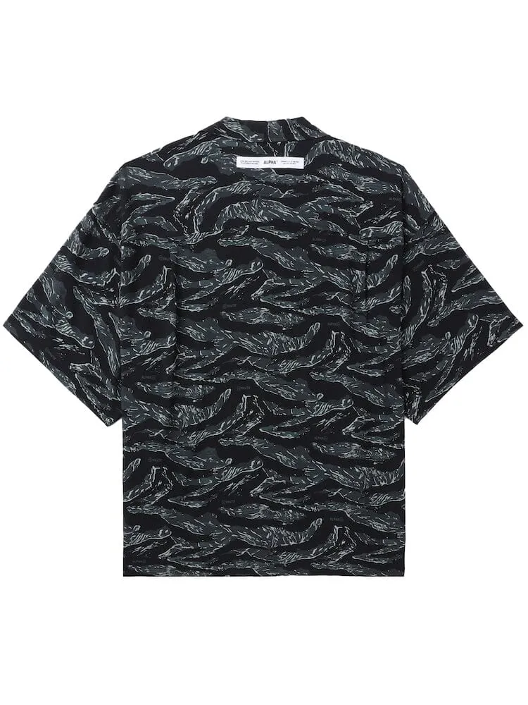 Alpha Industries Army Hawaii chemise black camo rayonne
