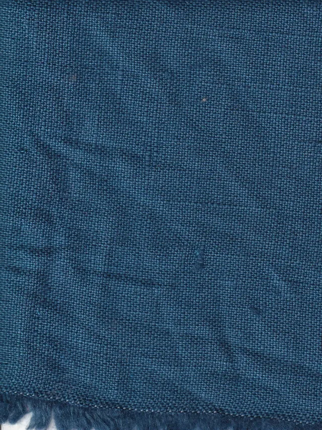 Hollington tissu toile lin bleu océan au mètre