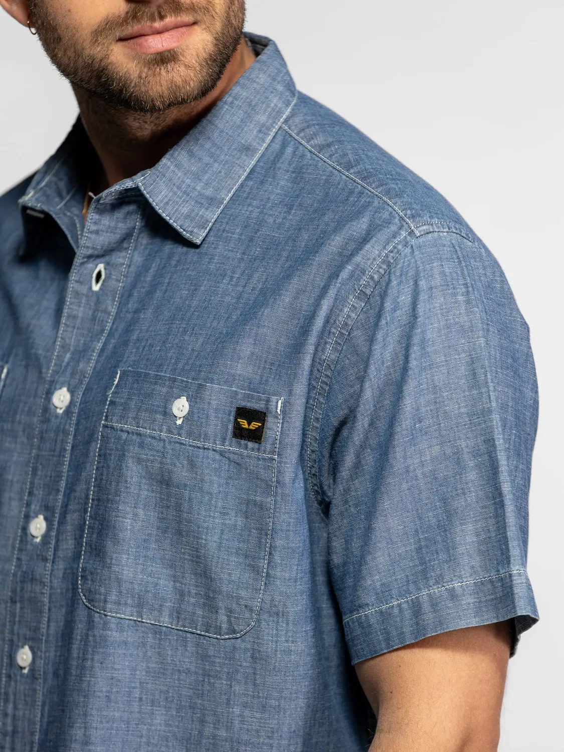 Daytona Cambria chemisette chambray medium blue légère