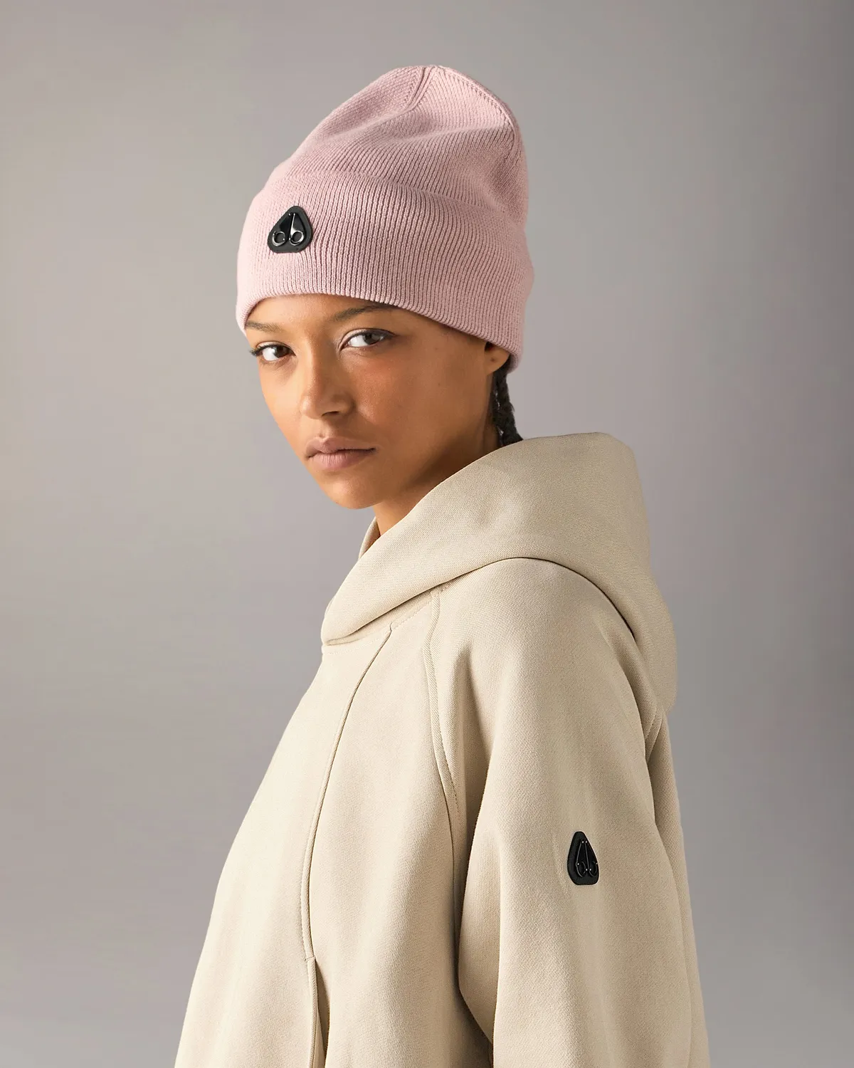 Moose Knuckles Frost Bonnet Rosewood Coton-Laine Chaud