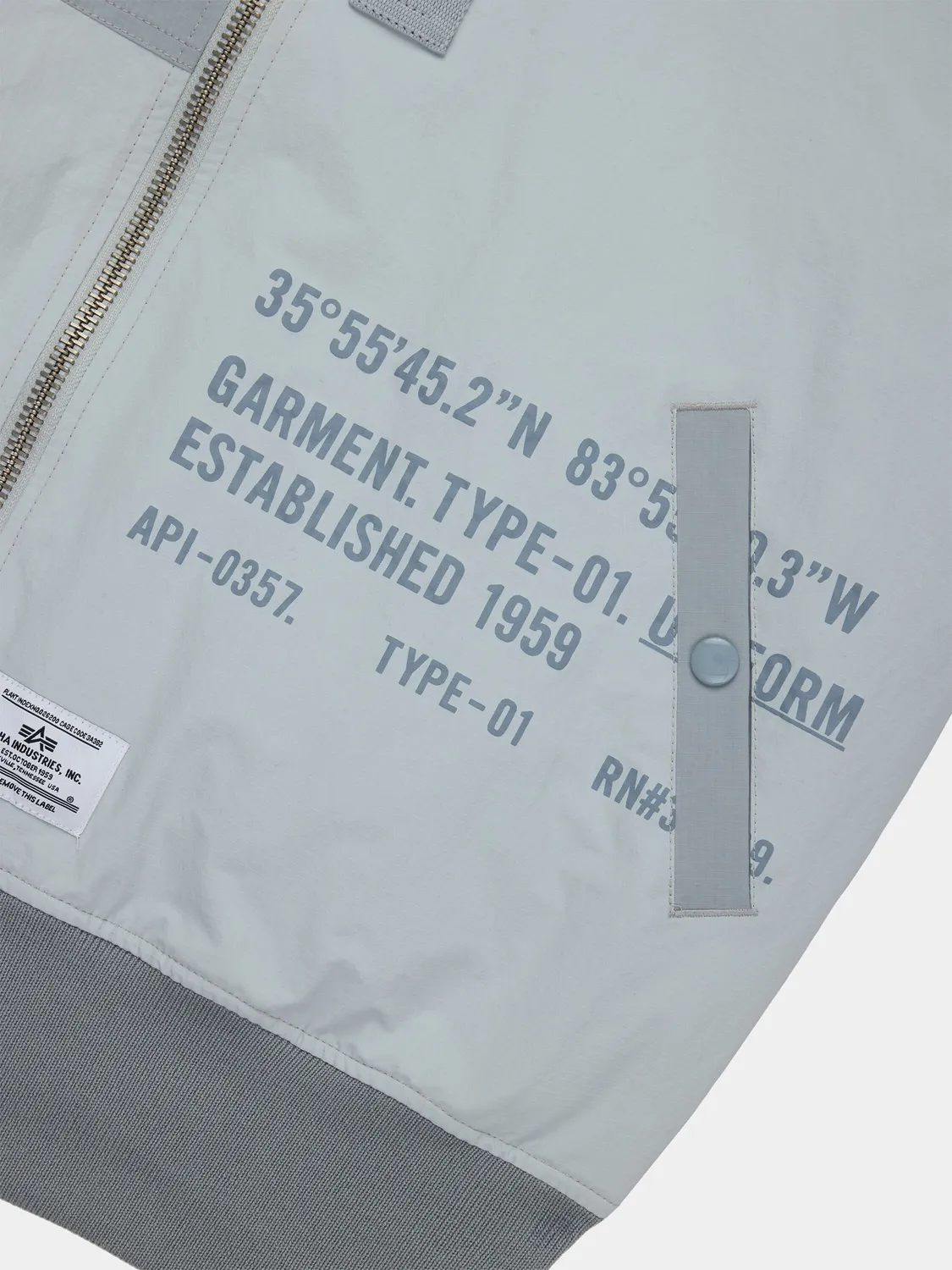 Alpha Industries L-2B Relaxed Patchwork blouson Mist nylon