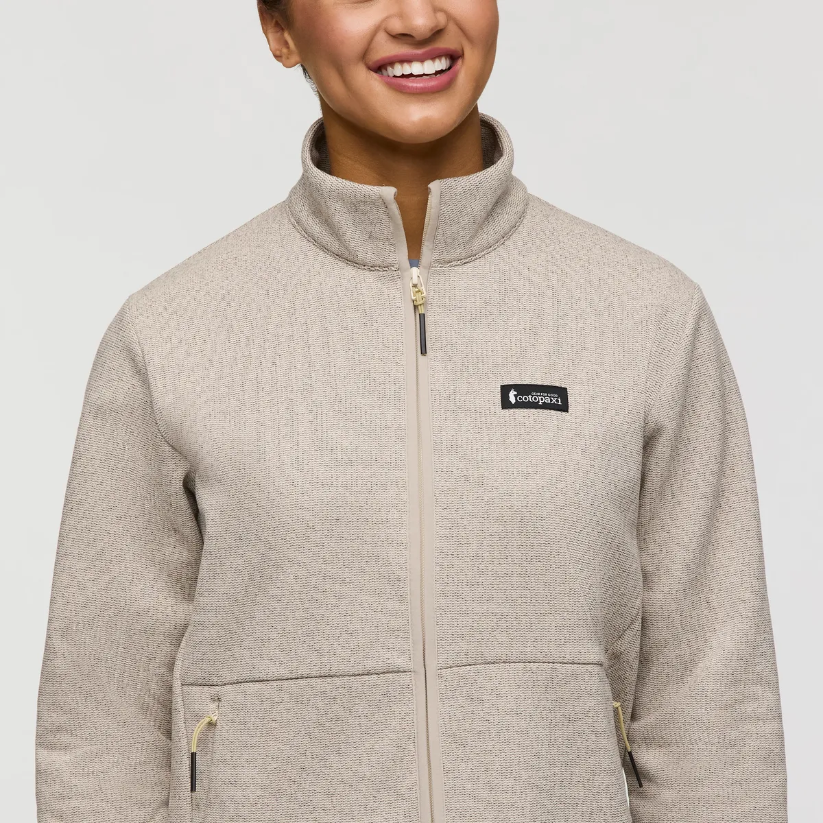 Cotopaxi Envo Fleece Full-Zip veste polaire femme Heather Cream recyclée