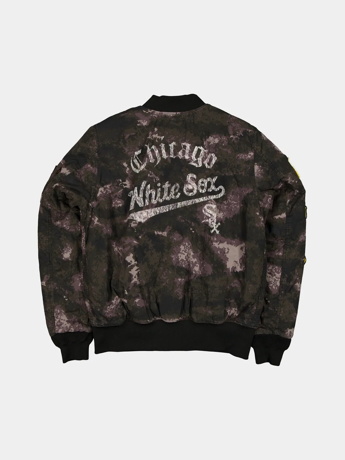 Alpha Industries MA-1 Chicago White Sox blouson Black Camo réversible