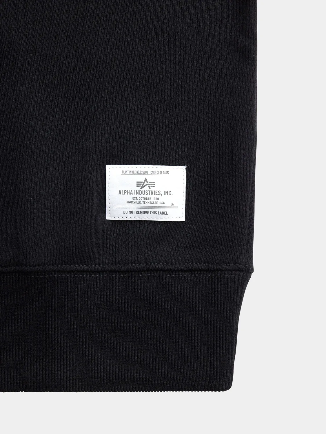 Alpha Industries Essential sweat col rond noir coton