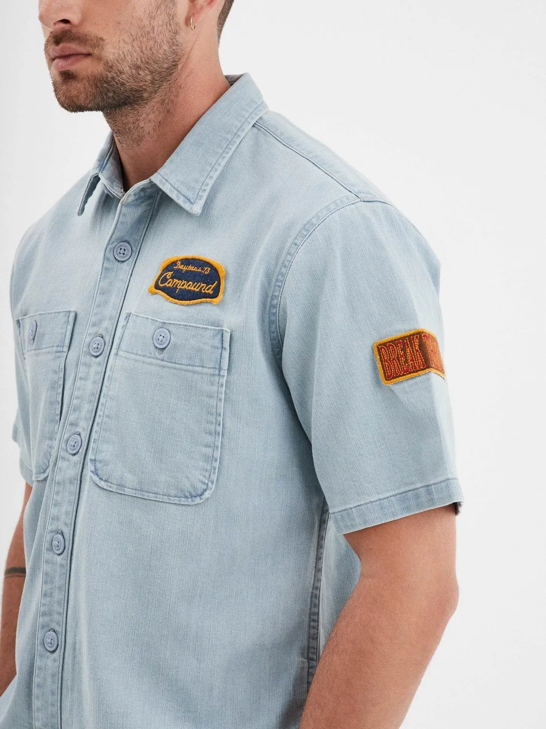DAYTONA Boroughs chemise denim bleu délavé