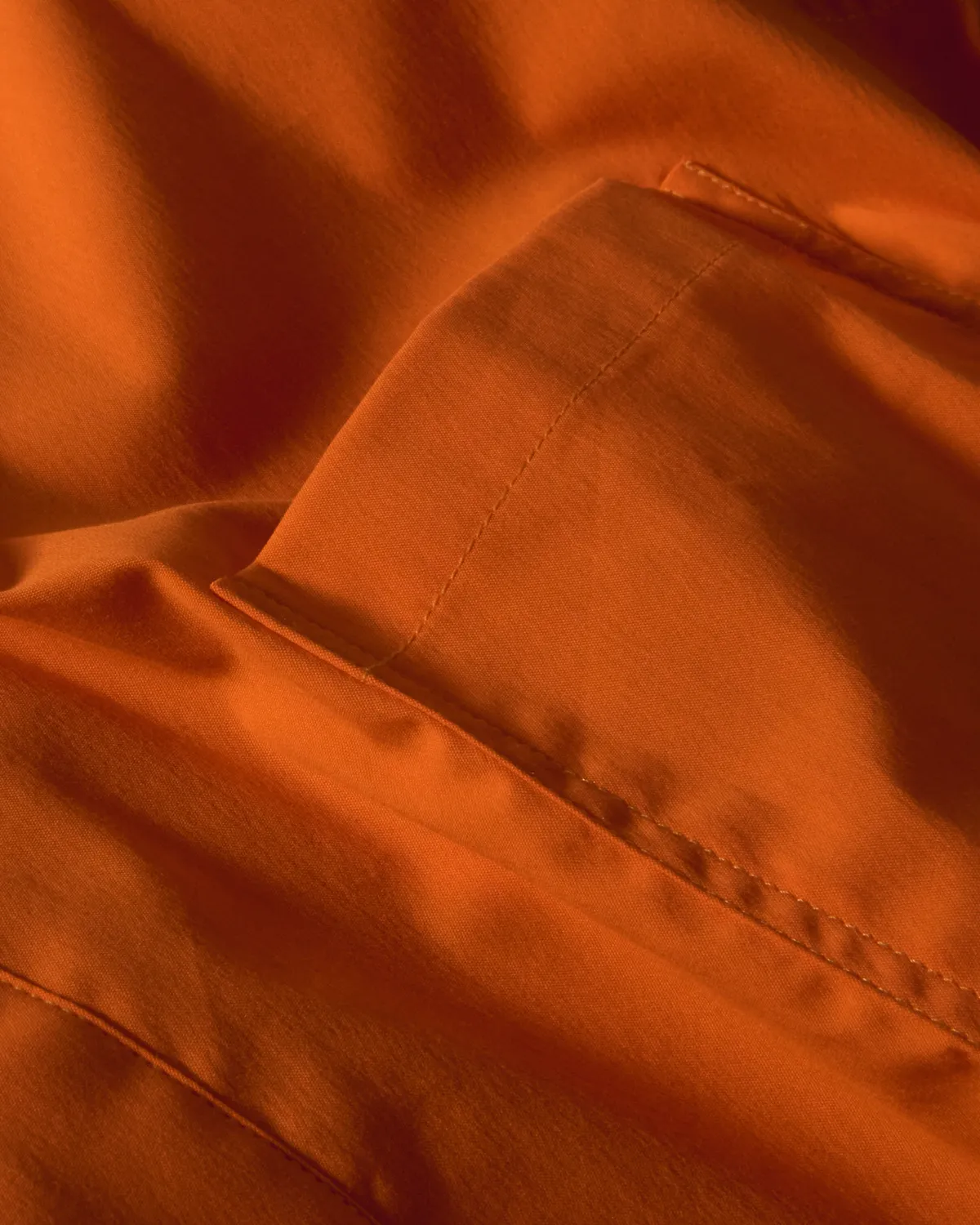 Hollington col mao chemise orange popeline stretch XS-XXXL