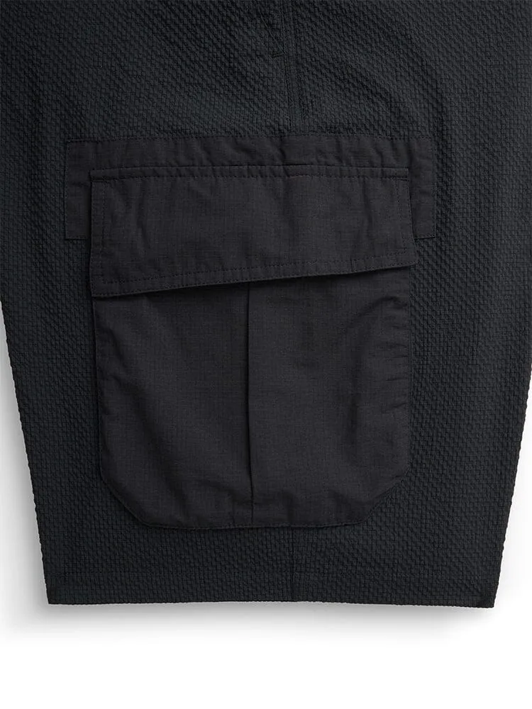 Alpha Industries Seersucker short gris anthracite coton