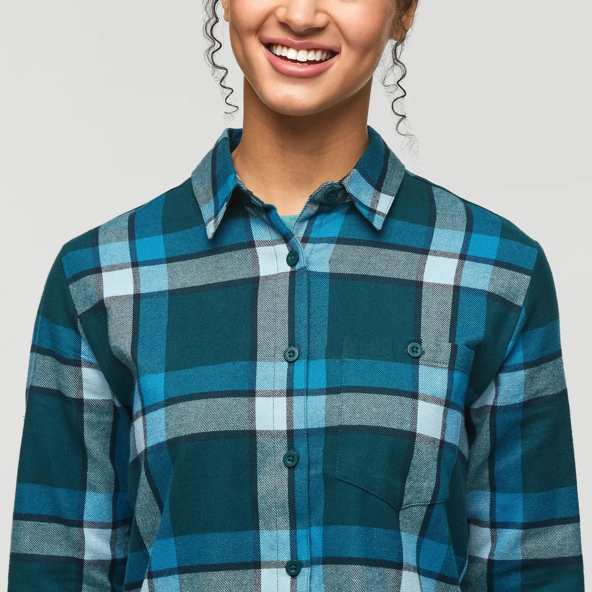 Cotopaxi Quedo chemise flanelle femme carreaux bio