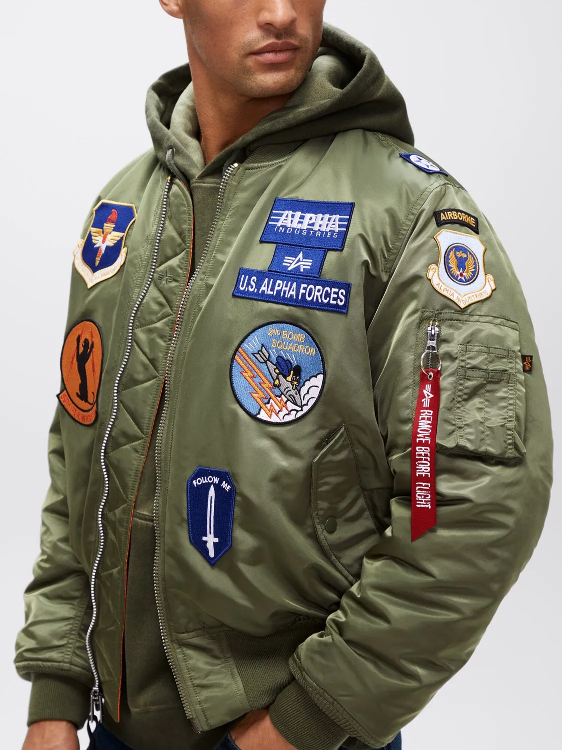 Alpha Industries MA-1 Squadron blouson réversible sage