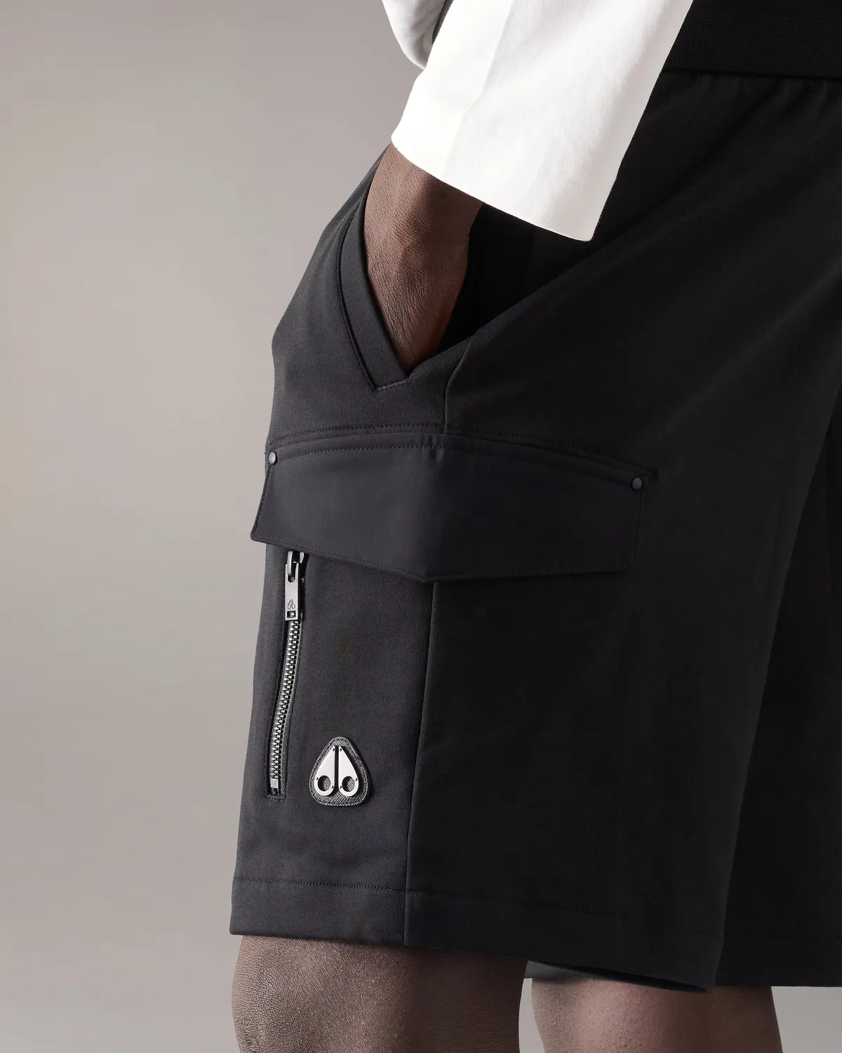 Moose Knuckles Dalon Cargo short homme noir poches cargo