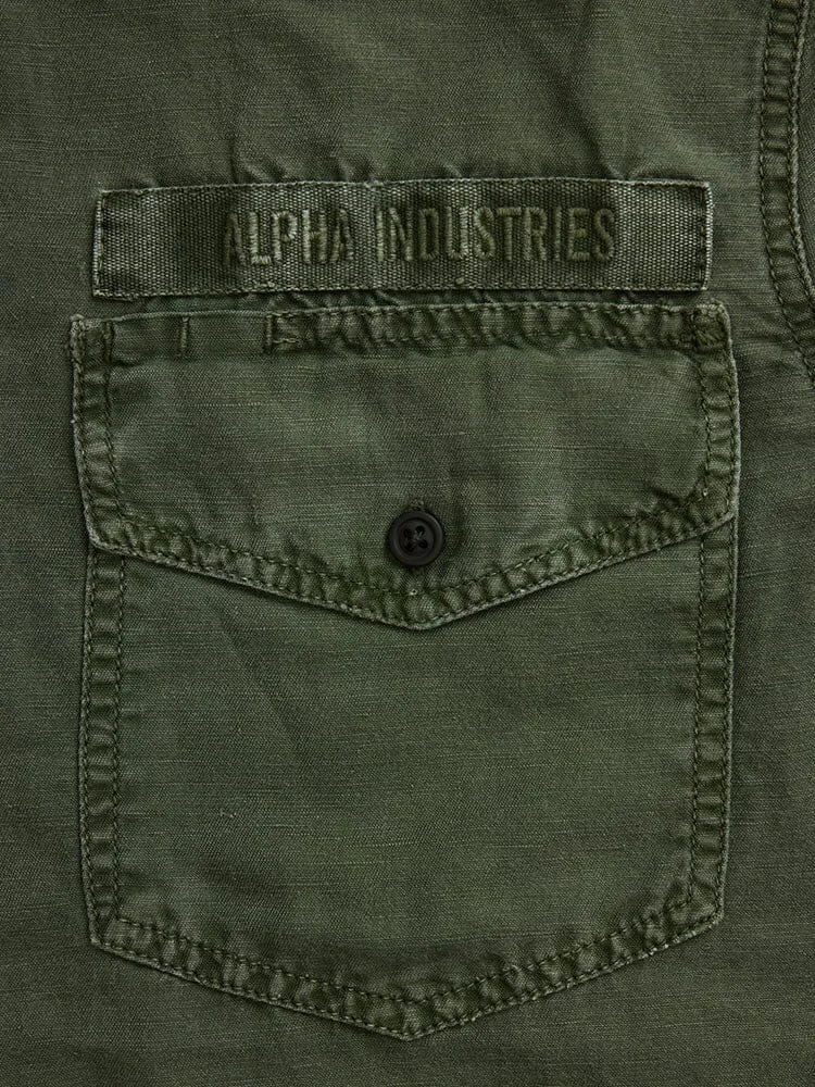 Alpha Industries Fatigue surchemise verte manches courtes