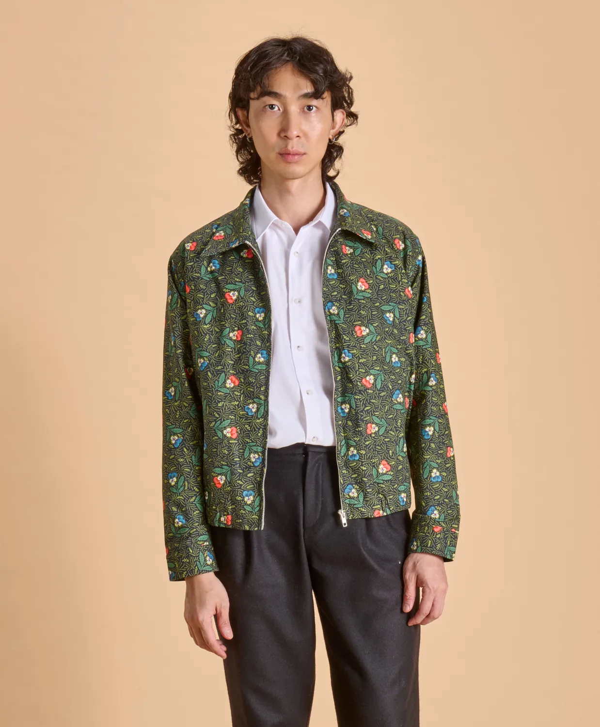 Soubacq Le Blouson Bonnes Herbes gabardine imprimé