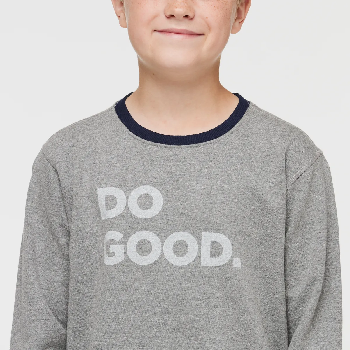 Cotopaxi Do Good Crew sweat enfant Heather Grey molleton