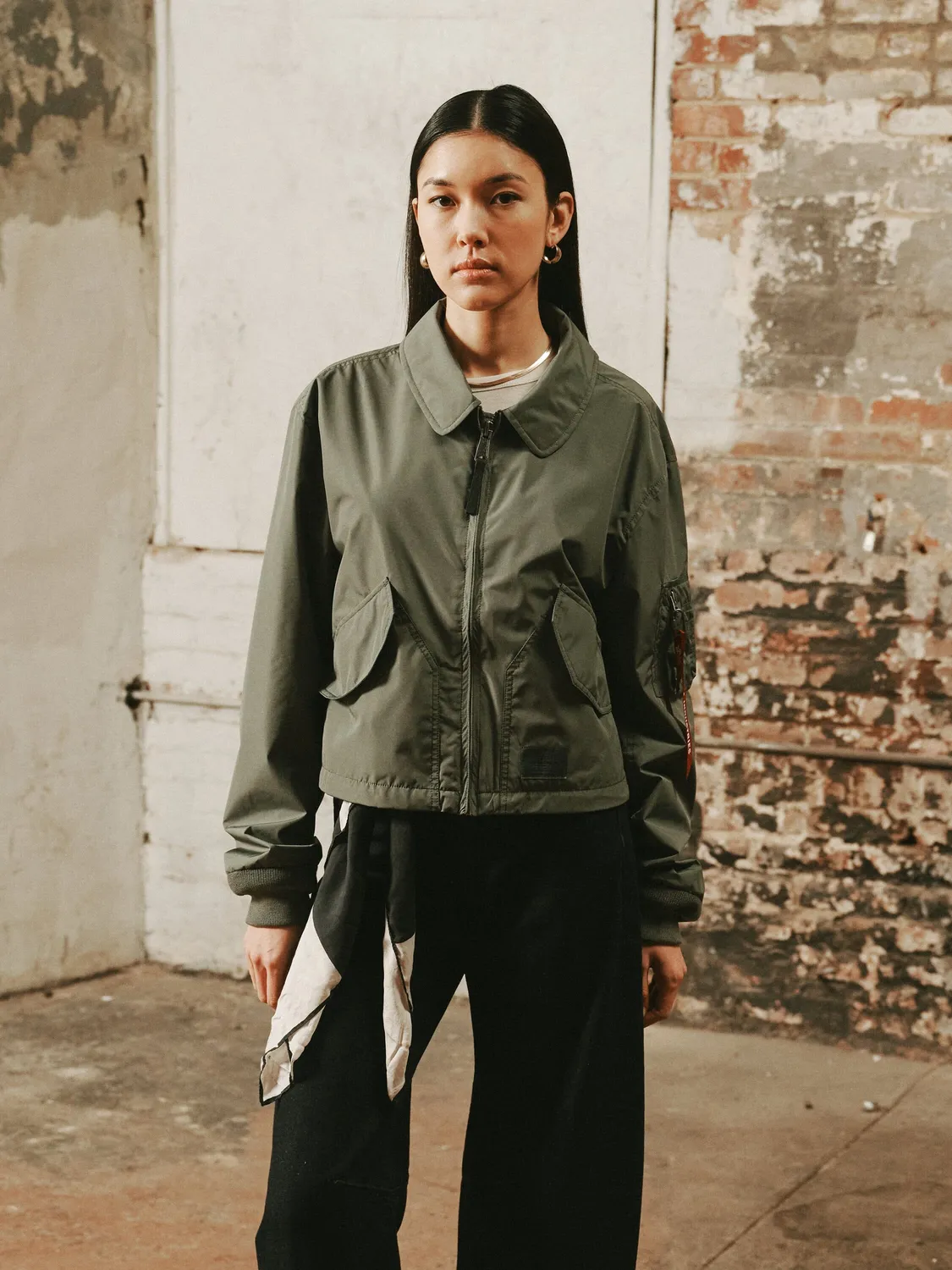 Alpha Industries CWU 36/P bomber femme Field Gray léger