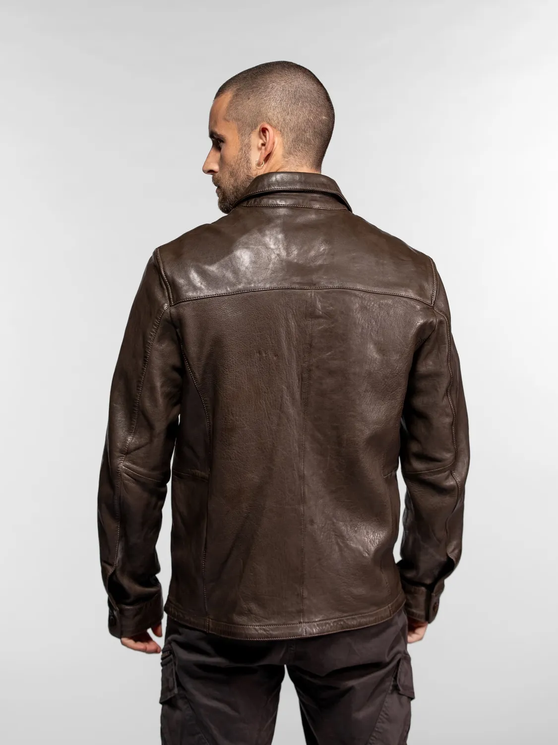 Daytona Bliss blouson cuir agneau chocolate tannage vegetal