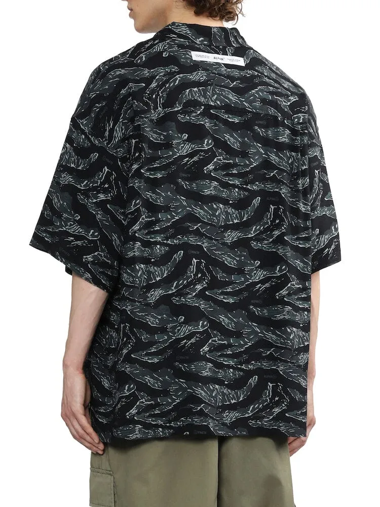Alpha Industries Army Hawaii chemise black camo rayonne