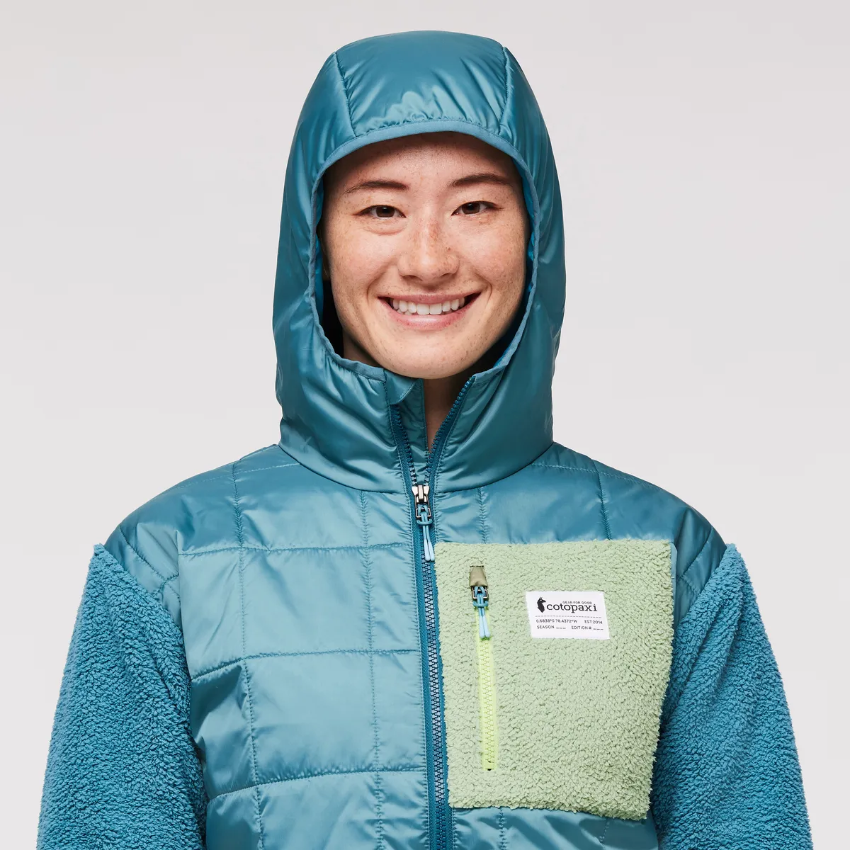 Cotopaxi Trico veste femme Blue Spruce Drizzle chaude