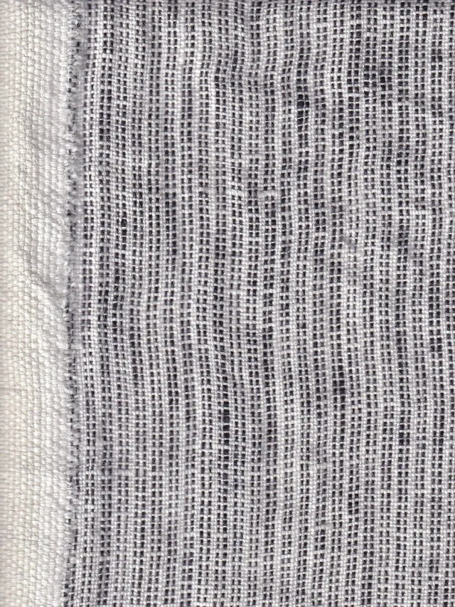 Hollington toile lin rayures grises tissu 9 m léger