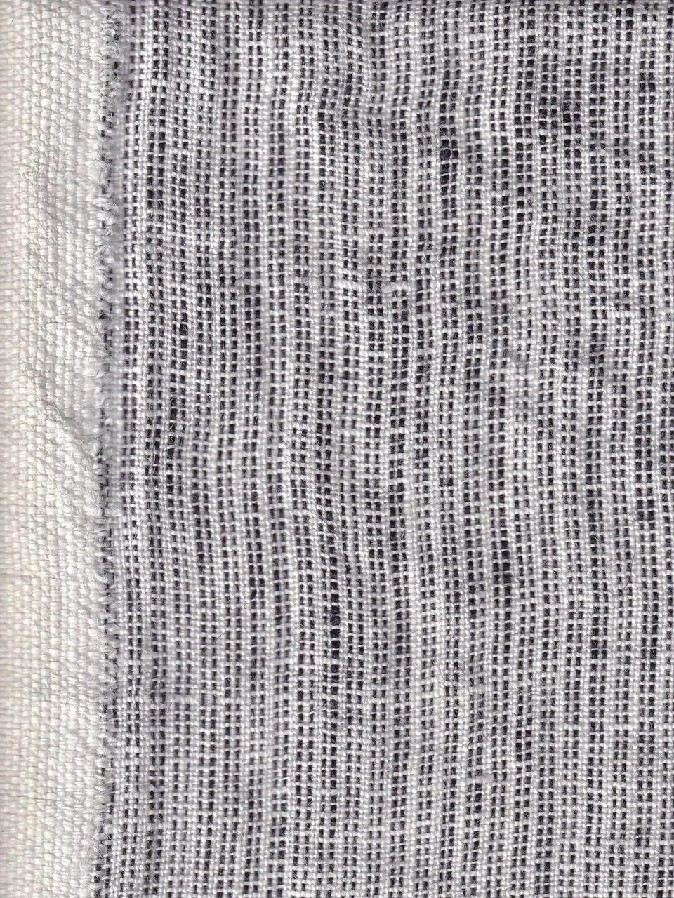Hollington toile lin rayures grises tissu 9 m léger