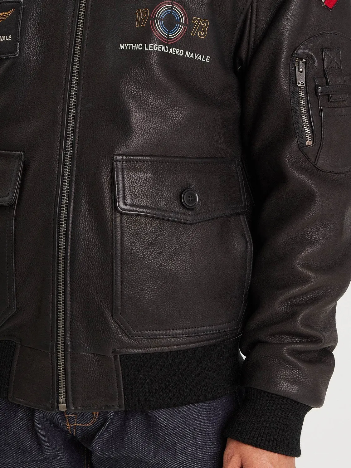 DAYTONA Phantom blouson aviateur cuir vachette noir