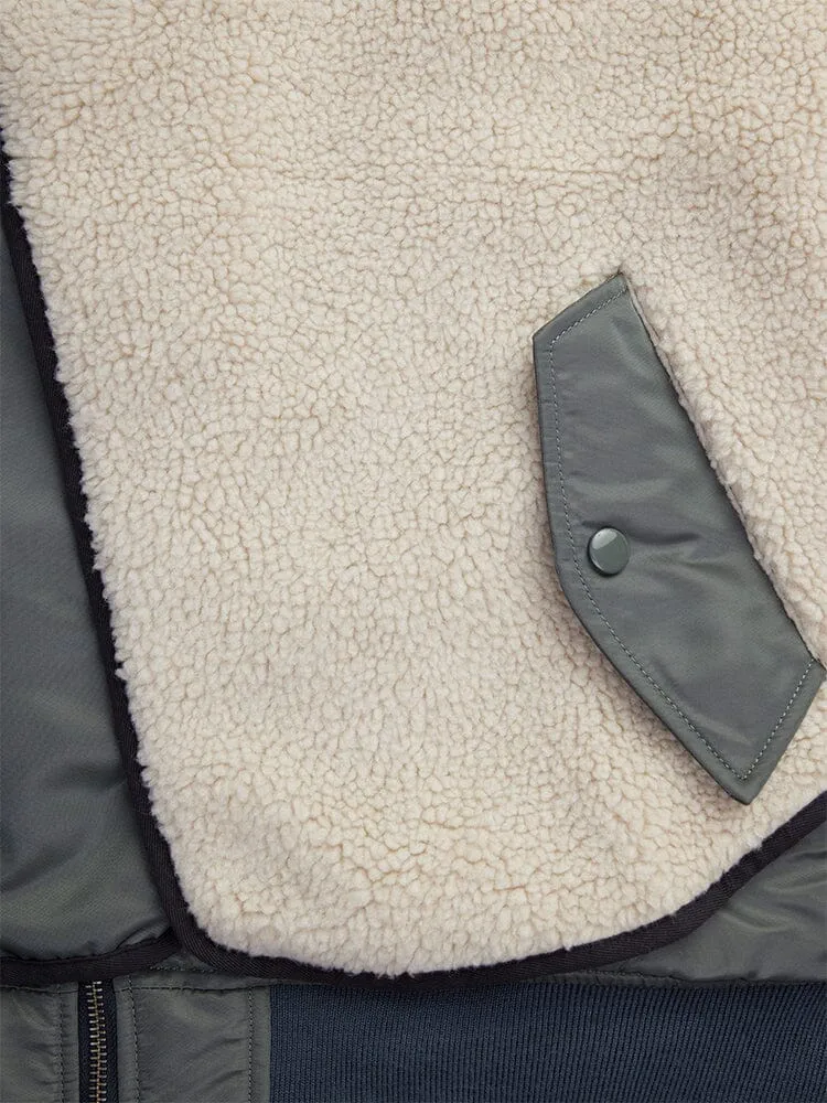 Alpha Industries B-15 Sherpa Hybrid blouson femme gris