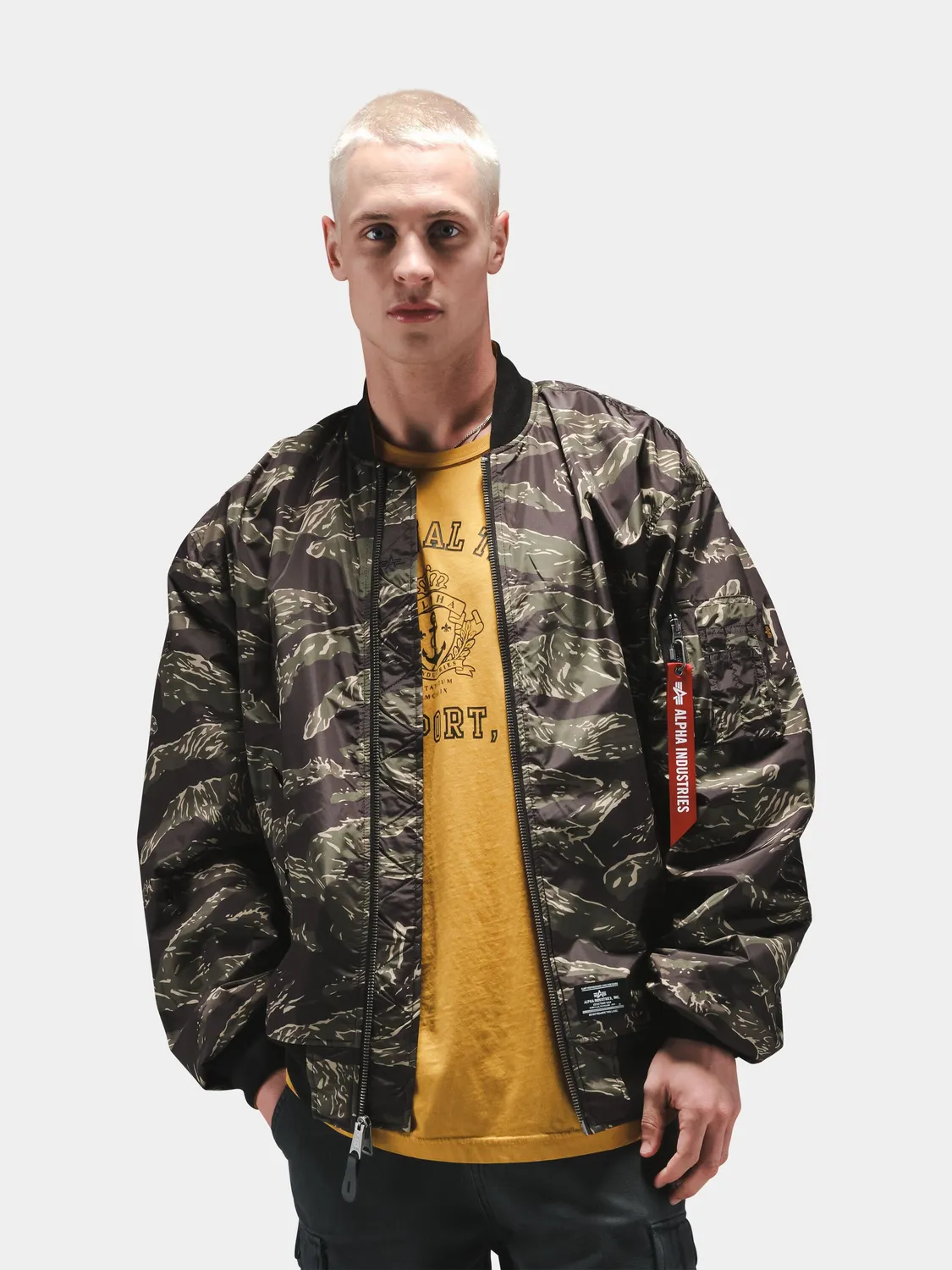 Alpha Industries L-2B bomber oversize réversible noir