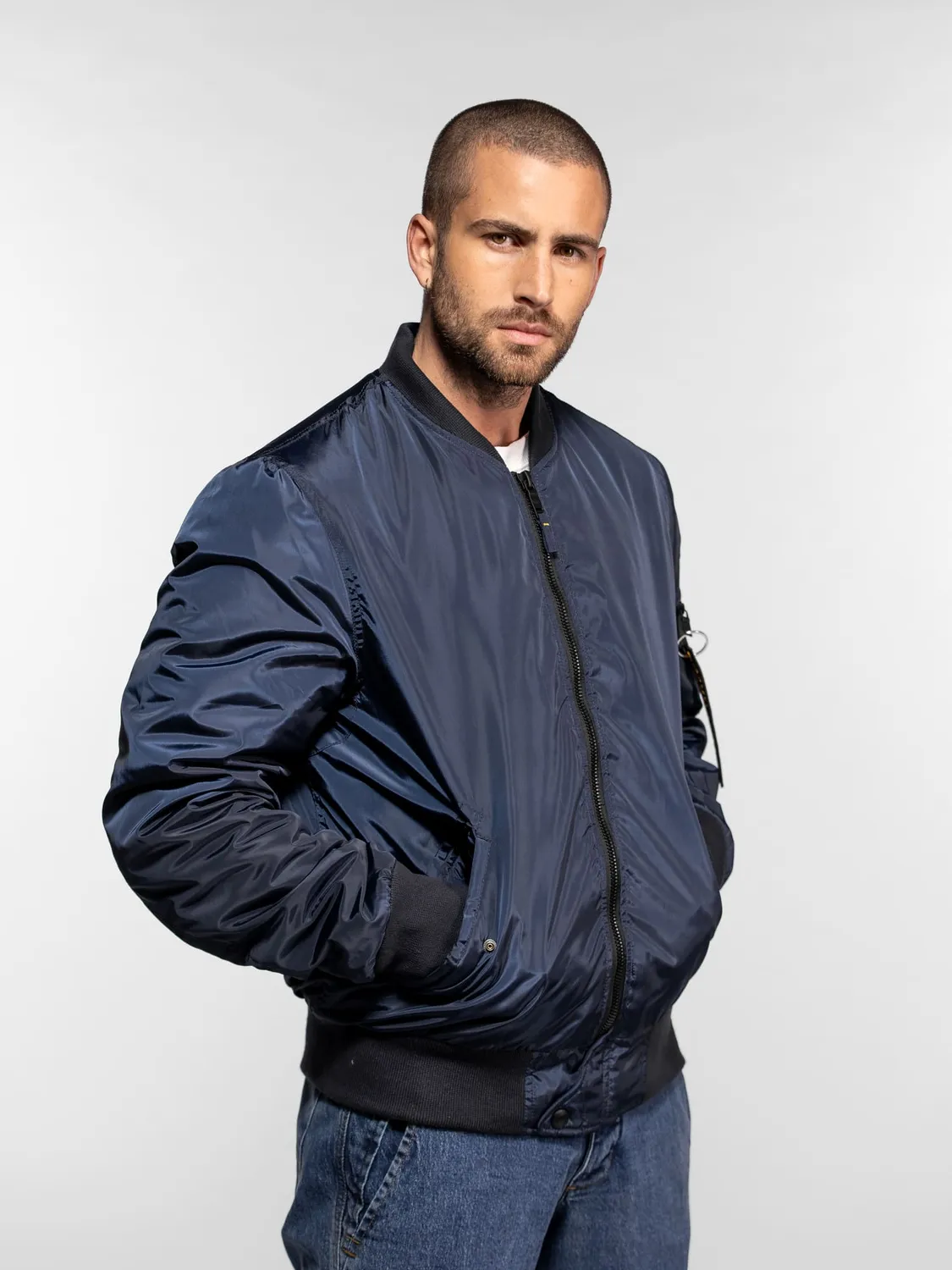 Daytona Ares bomber nylon MA-1 kaki doublure orange