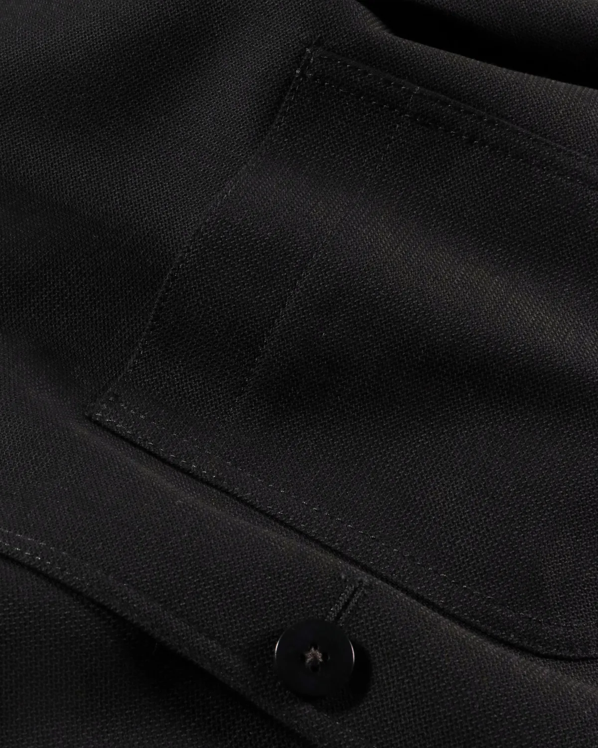 Hollington veste Tyrol crêpe laine noire col nehru