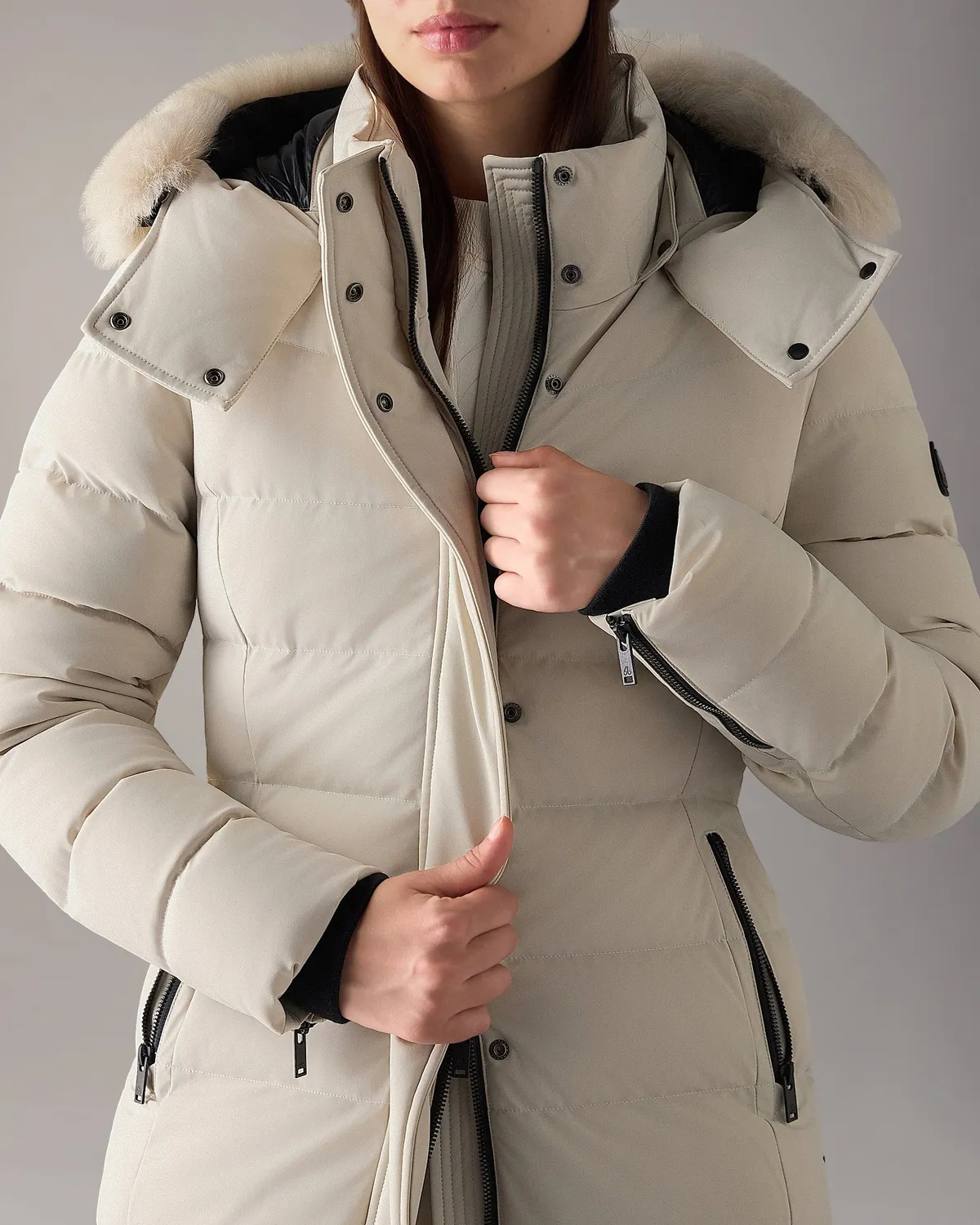 Moose Knuckles Watershed Parka Duvet Alabaster Femme