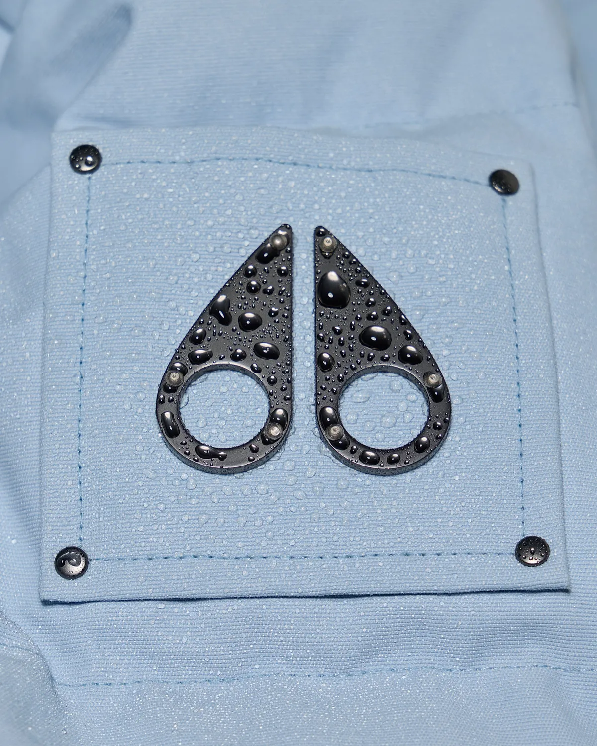 Moose Knuckles Banff bomber duvet blue ice