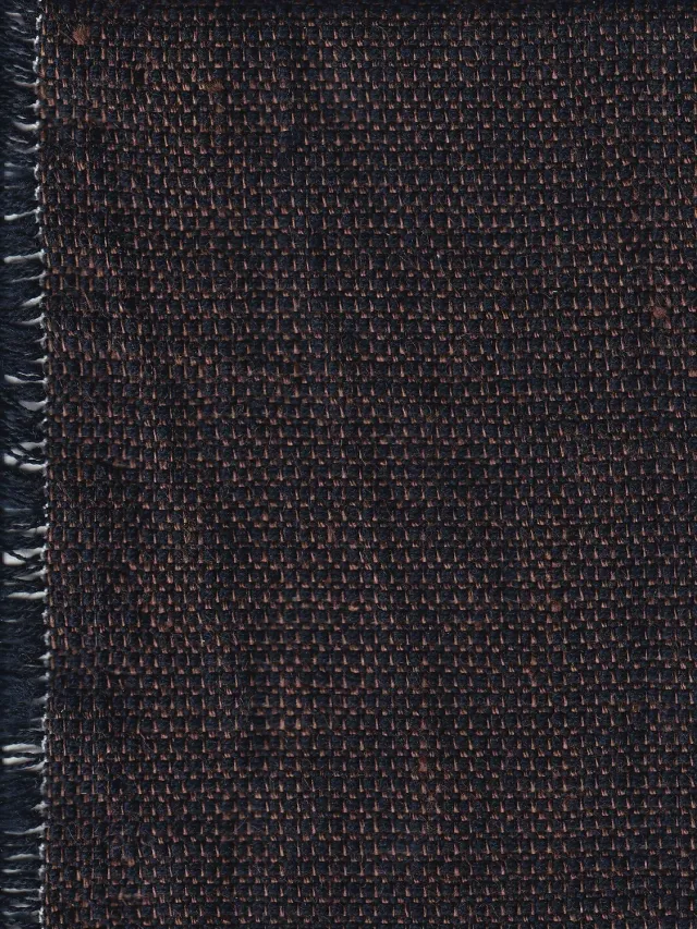 Hollington toile pur lin réglisse tissu au mètre 100% lin