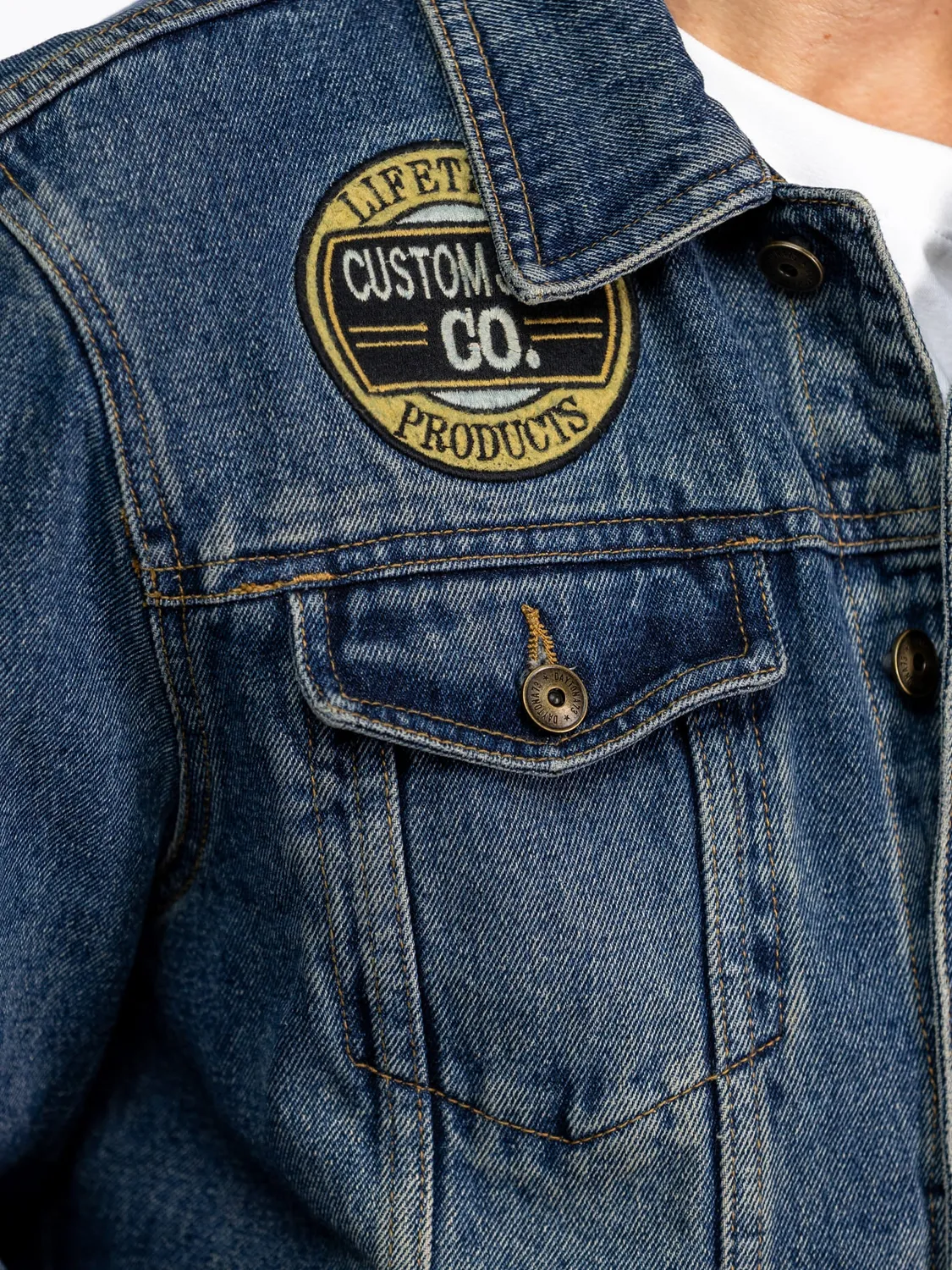 Daytona Alexis veste en jean homme dirty wash vintage