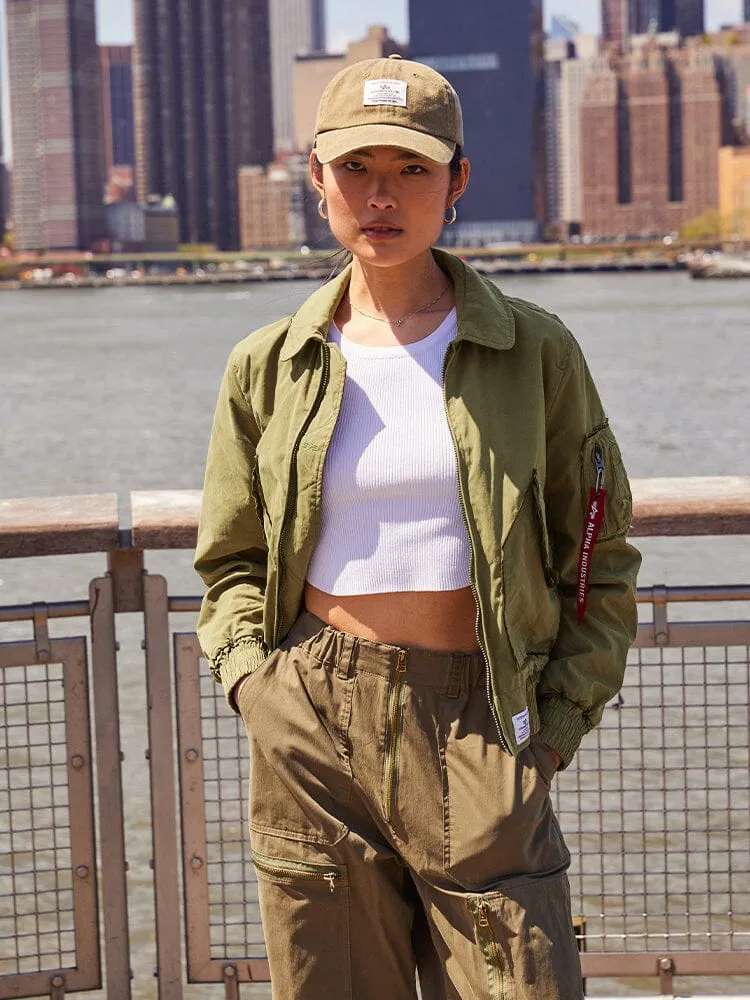 Alpha Industries CWU 36/P Mod blouson bomber femme vert délavé