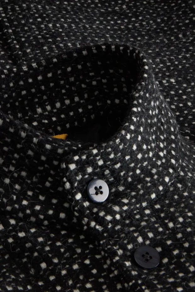 Hollington Lund manteau long laine mohair noir