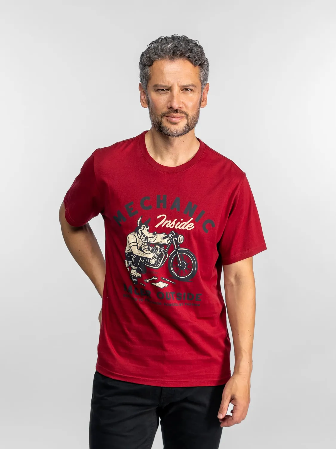 Daytona Norfolk t-shirt moto Vintage Blue coton