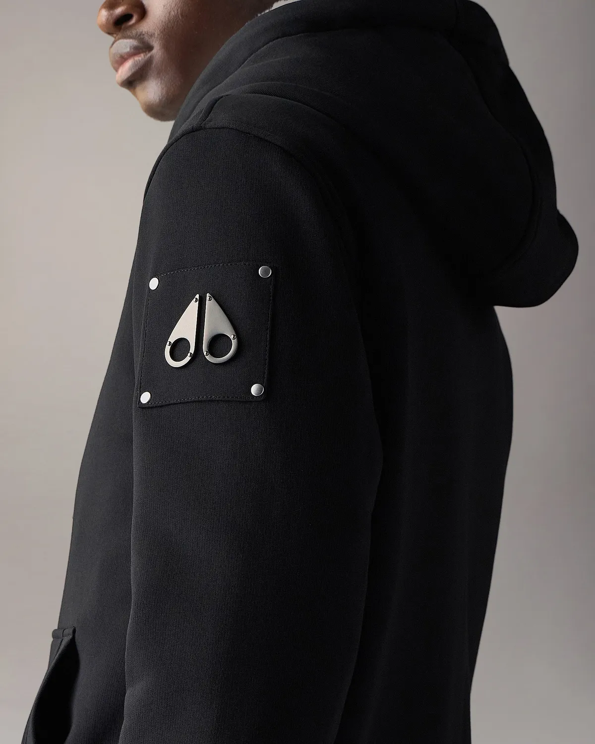 Moose Knuckles Classic Bunny sweat à capuche noir molleton