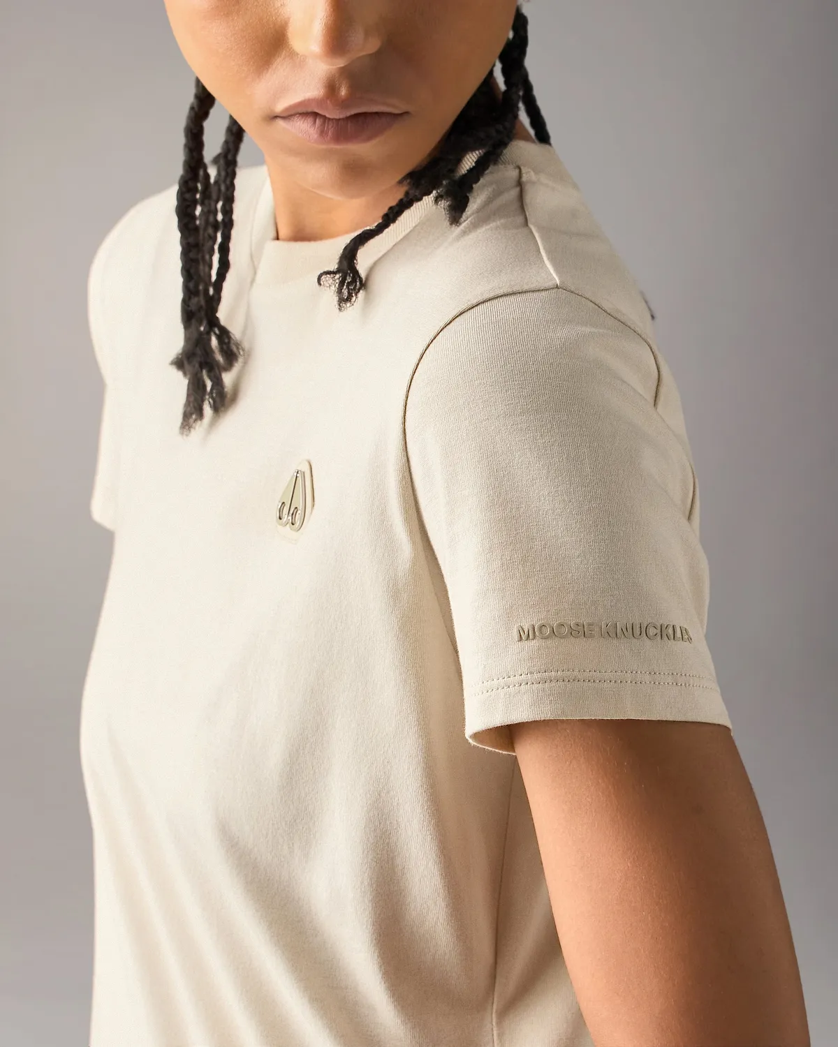Moose Knuckles Crescent t-shirt albâtre coton