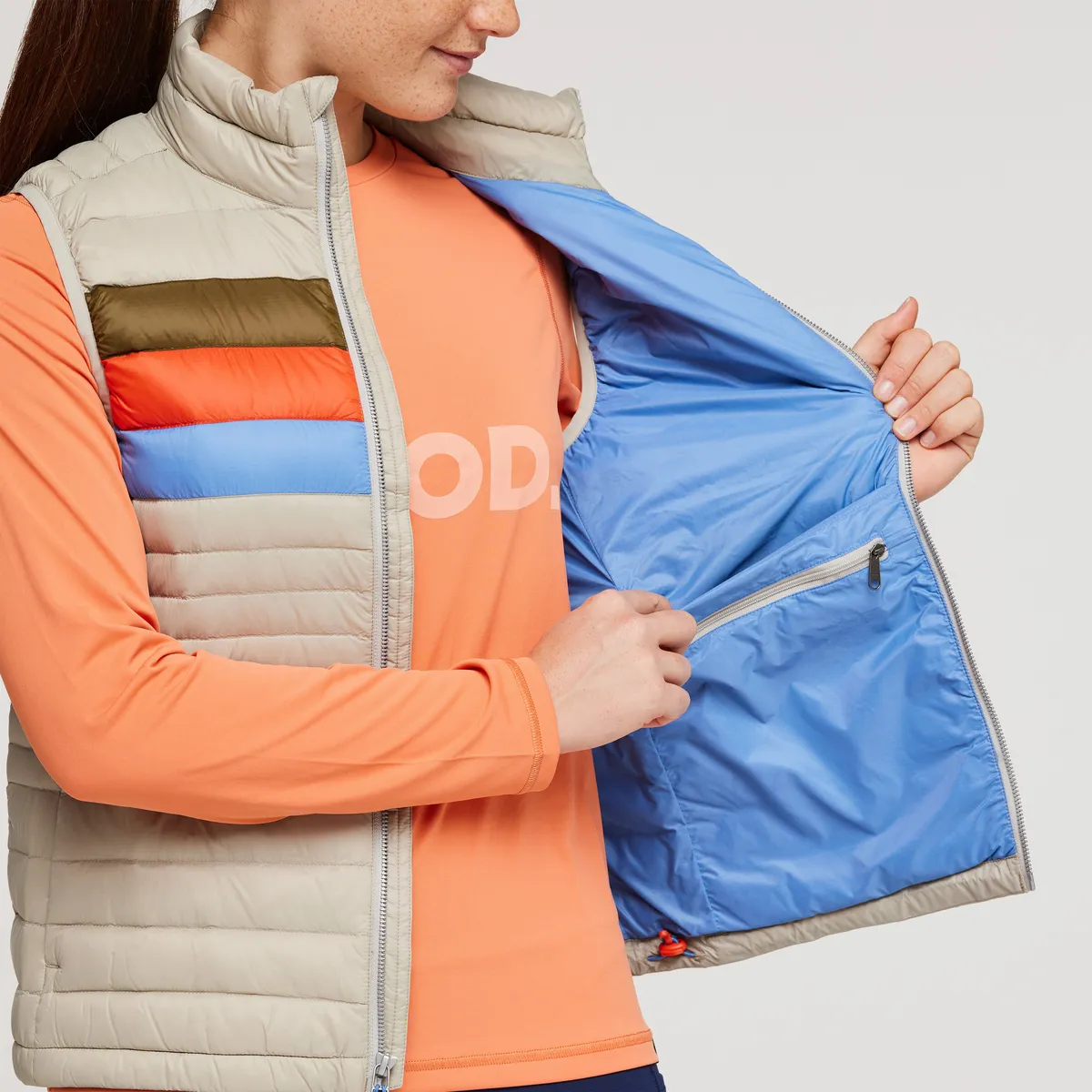 Cotopaxi Fuego Down Vest Women's gilet Amber Stripes duvet