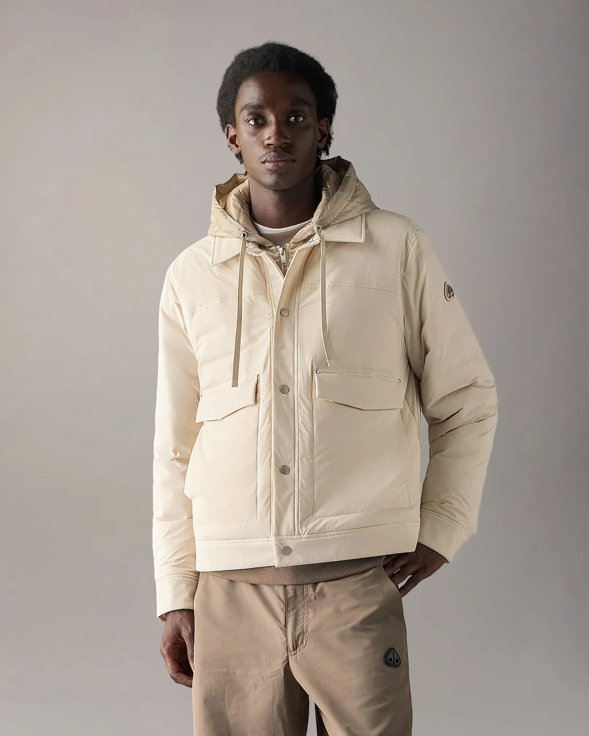 Moose Knuckles Brixton Down Trucker veste ashen déperlante