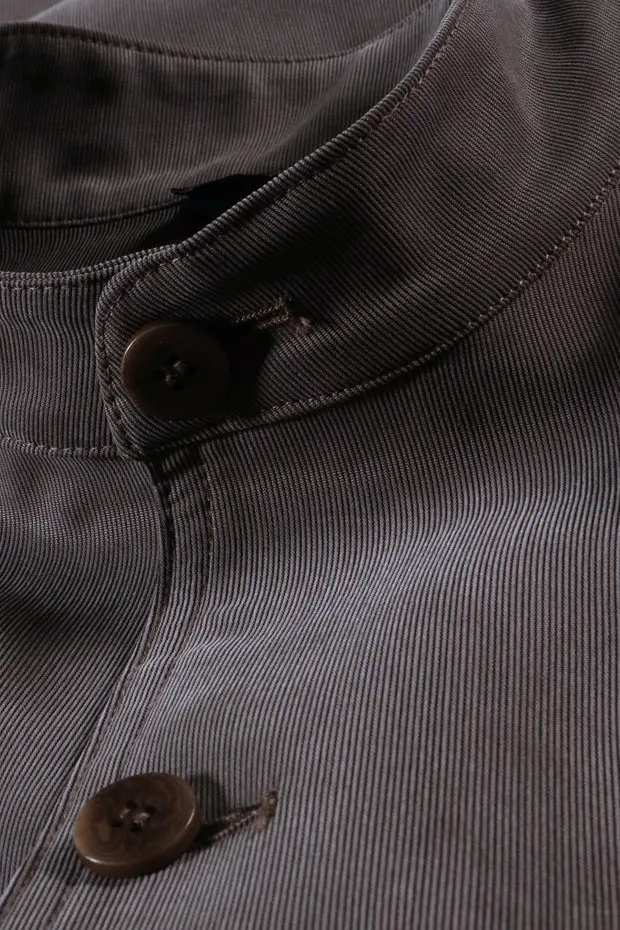 Hollington surchemise Tencel marron rayure tennis
