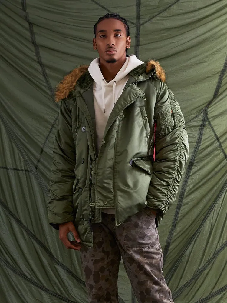 Alpha Industries N-3B parka snorkel noire grand froid