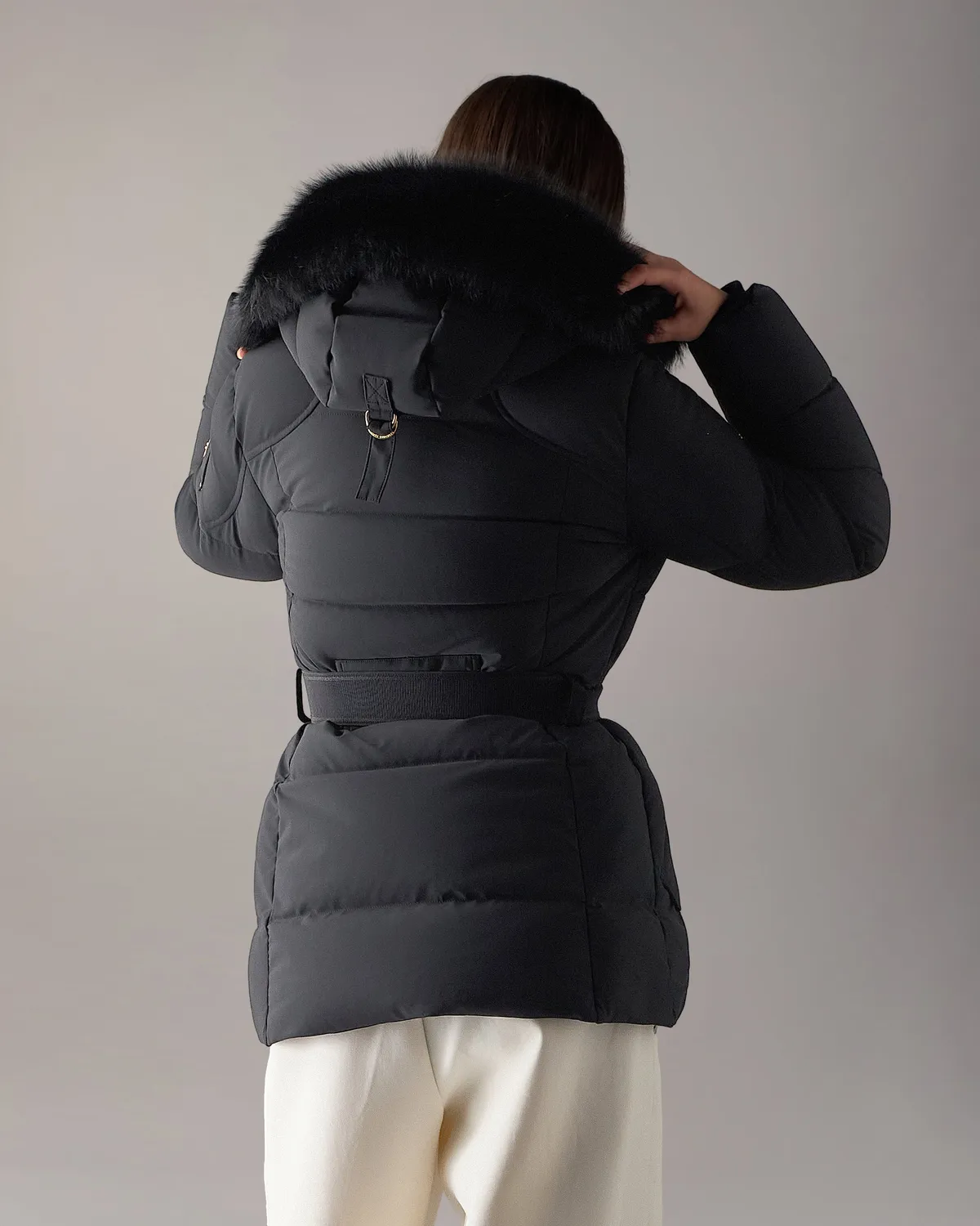 Moose Knuckles Gilded 3Q doudoune noire ceinturée