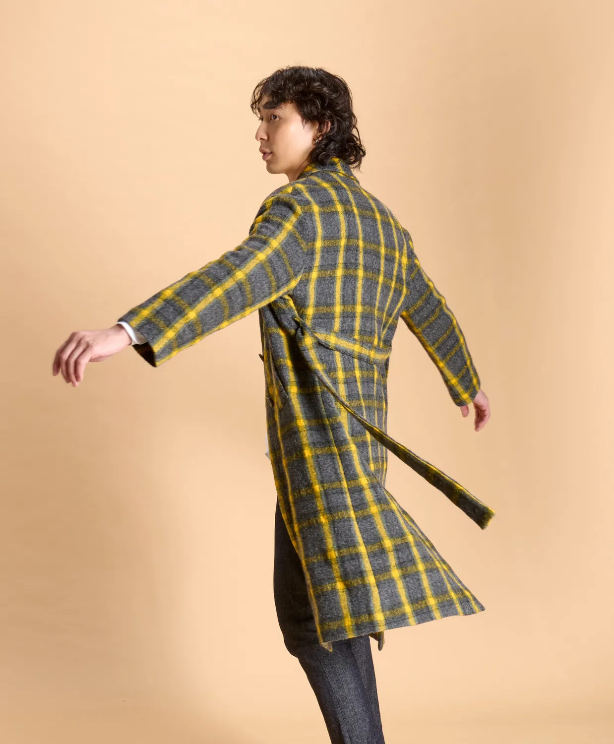 Soubacq Hyde manteau laine carreaux